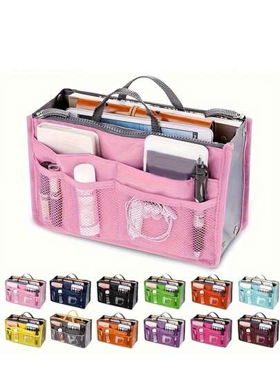 多口袋旅行包，短途旅行洗漱包，多功能收纳包，多口袋化妆品整理包 - 耐用牛津布材质，拉链设计，可存放化妆品和洗漱用品 | 轻便，可手洗，多种颜色可选，适合您的家庭必备用品