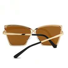 1件装 女士时尚超大优雅镜框修身时尚眼镜 - 米色 - 查看 3