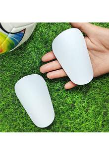 1 par de espinilleras de fútbol mini, equipo de protección para entrenamiento de fútbol - Blanco - Ver 2