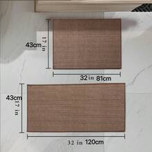 2/1 pieza Juego de alfombras de baño de secado rápido, alfombra de baño de lino ultra delgada, alfombra de baño absorbente y antideslizante, alfombra de baño de enfriamiento y secado rápido, alfombra de baño antideslizante de verano - Café integral - Ver 15