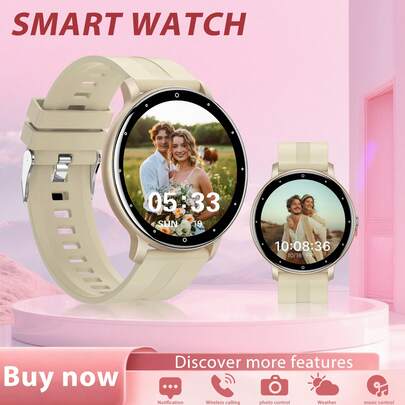 Nuevo reloj inteligente para hombres y mujeres, con llamada Bluetooth, recordatorio de notificaciones, capacidad de batería de 250mAh, monitor de sueño, recordatorio de beber agua, reloj despertador, pronóstico del tiempo