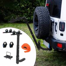 Hitch Mount Bike Rack, Bike Hitch Rack For Cars, Trucks, SUVs With 2" Receiver & Anti-Rattle Straps, Foldable Bicycle Carrier, Easy To Assembly, 70Lbs Capacity, Black - For 2 Bikes - View 6