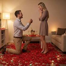 1000pcs Romantic Style Non-Woven Simulated Rose Petals,Romantic Handmade Flowers,Suitable For Wedding Party Room Layout Home Decoration,Birthday Decoration,Table Centerpieces,Bedroom Decoration,Room Decoration,Bathroom Decoration,Valentine's Day Gift,Graduation Ceremony Party Decoration Party Favors Bride Gifts Birthday Birthday Decorations Party Decorations Bachelorette - Đỏ - Xem 3