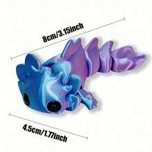 1/2/3pcs Cute Axolotl Ornament With Gift Bag, Random Gecko, Strange Animal-Shaped, PLA Material, Movable Joints, Desktop & Car Decoration, Novelty Birthday Gift, Party Favor, Axolotl Toy, Christmas Stocking Fillers, Party Bag Filler, Halloween Gifts - Multicolor - View 3