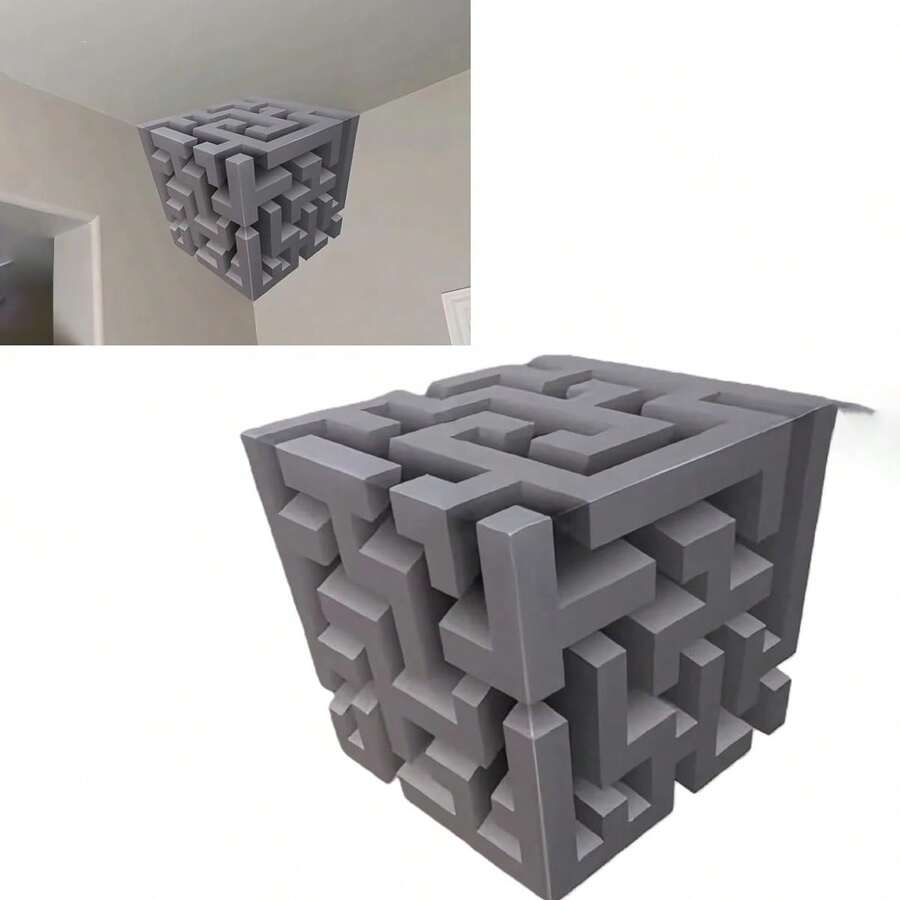 1件装3D立体转角墙贴，3D光学错觉转角墙贴，重塑现实墙贴，创新时尚家居装饰，适用于客厅、办公室、卧室