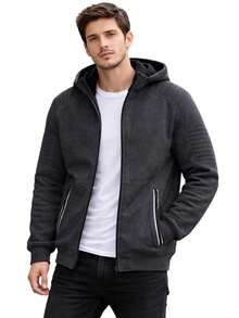 Men's Lined Fleece Jacket: Quality, Comfort, And Style. - Grey - View 3