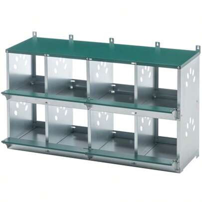 8-Fach Hühner-Nistkästen Für Die Eiablage, Metall-Geflügel-Nistkasten Zum Wandmontieren Für Hühner/Hennen, Grob Belüftete Hühnerstall-Box