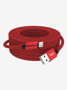 1pc USB To USB-C Data Cable (1 Pack, 3.3/6.6/10 Ft), Type-C Charger And USB-C Charging Cable, Supports 3A Fast Charging, Compatible With Galaxy S25 S24 S23 S22 A56 A55 A36 A35 A16 A15, Moto G, Pixel 9 And More Smartphones - Multicolor - View 10