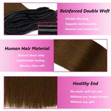 Straight Clip In Hair Extensions Medium Light Hair 18Inch 120g #6 8PCS Hair Extensions 16- 26inches For Women - S6 - View 4