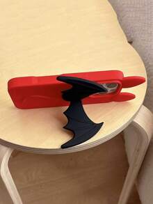 1个红色3D蝙蝠翅膀手机壳 - 蝙蝠翅膀设计，兼容 17 Pro Max/16/15/14/13，防震 - 紅色 - 查看 4