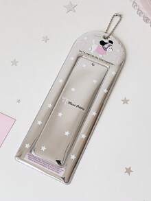 1pc Shiny Silver 4-Slot ID Card Holder, Student ID Badge Reel, Idol Fan Card Sleeve - Multicolor - View 17