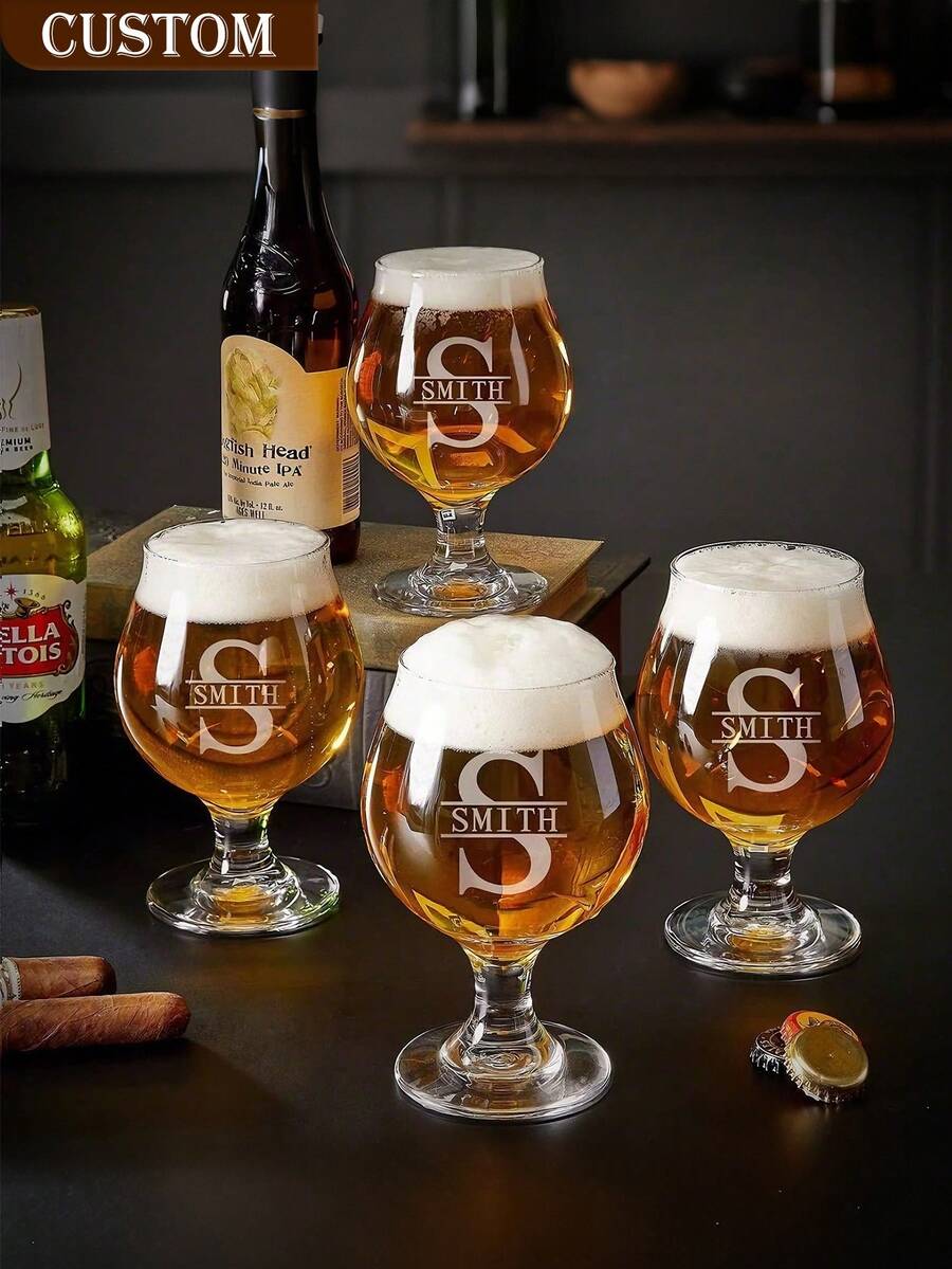 Customized Personalized Champagne Glasses, Faux Pearl Champagne Glasses, Bride And Bridesmaid Customized Champagne Glasses - Reusable, Machine Washable. Personalized Faux Pearl Champagne Glasses / Bride And Bridesmaid Wine Glasses / Wedding Party Wine Glasses / Wedding Supplies / Champagne Glasses / Champagne Glasses / Bridesmaid / Bride / Mother Of The Bride / Bachelorette Party / Birthday Party /, Wide Range Of Uses, Unique Personalized - Multicolor - View 1