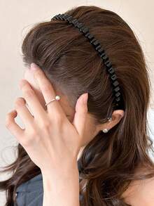 四件套简约纹理波浪发箍，女士高顶洗脸发箍，多功能发饰，气质发箍 - 彩色 - 查看 3