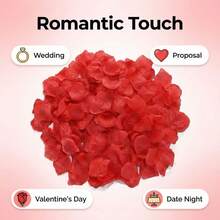 1000pcs Romantic Style Non-Woven Simulated Rose Petals,Romantic Handmade Flowers,Suitable For Wedding Party Room Layout Home Decoration,Birthday Decoration,Table Centerpieces,Bedroom Decoration,Room Decoration,Bathroom Decoration,Valentine's Day Gift,Graduation Ceremony Party Decoration Party Favors Bride Gifts Birthday Birthday Decorations Party Decorations Bachelorette - Đỏ - Xem 5