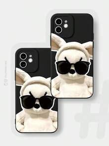 JURSUE Cute Kawaii Fashion Aesthetic Cartoon Funny Shockproof Protective Soft Phone Case Compatible With IPhone 17 16 15 14 13 12 11 Pro Max SE 2020 X XR XS Ip 8 7 Plus XYH1412 - Black - View 8