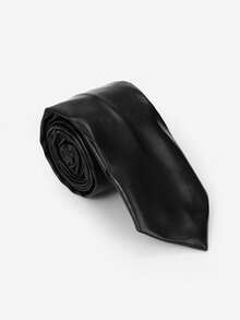 1pc Leather Necktie, Personalized Tie For Men - PU Leather Tie - View 13