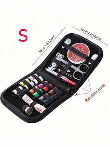 1pc Portable Sewing Kit Household Sewing Tools 10pcs/Set Thread Box Patching Needle Threader Hand Stitching Supplies Valentine DAY, Valentines Wedding, Birthday, ,Sewing ,Craft Supplies, Craft ,Sewing Supplies, Stitch, Sewing Accessories,Back To School - đen - Xem 11