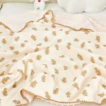 Babyfilt, Liten barnfilt, Mjuk gasfilt, Pärlfilt, Barnfilt i gasfilt, Tuppfilt för dagis, Fleecefilt med pärlor, Dubbelsidigt täcke, Liten babyfilt, Tunn liten filt - Multifärgad - Visa 11