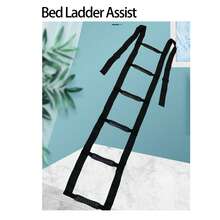 Bed Ladder Assist with Handle Strap Senior Elderly Bedridden Patients Pull Up Rope Ladder - Negro - Ver 3