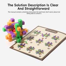 4pcs/6pcs/9pcs Colorful Transparent ABS Luban Lock Set, Brain Teaser Puzzle Toy, Unlocking Disassembly Thinking Jigsaw For Kids, Teens, Adults, Montessori STEM Educational Toy - Multicolor - View 7