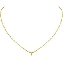 ChicSilver Initial Necklace 26 Letters A-Z Charms 925 Silver / Gold Chain Necklaces For Women Jewelry Accessories Mini Minimalist Alphabet Names For Mothers Couples Birthday - T/oro 18k - 查看 2