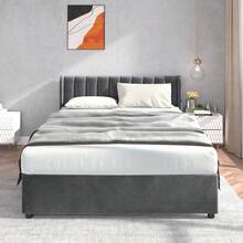 Bed Bases & Foundations - Gray + Velvet + 160cm*200cm - View 5