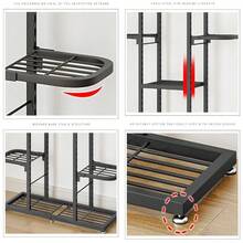 Estante para Plantas de 5 Niveles en Metal Negro | Soporte para Macetas Interior/Exterior, Estante Esquinero Resistente para Sala o Balcón - negro - Ver 4