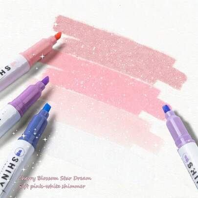 12pcs Shiny Pen,Sparkle Under The Light.