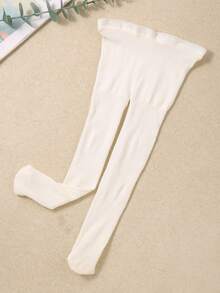 1双米色网眼舒适女婴舞蹈袜，新生儿踩脚袜，可搭配各种颜色的连衣裙和服装，适合0-36个月的女婴日常穿着和作为礼物。 - 彩色 - 查看 2