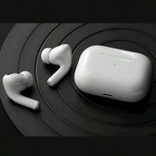 Auriculares inalámbricos Bluetooth verdaderos en color blanco, compatibles con dispositivos Apple y Android, con micrófono, resistentes al sudor, con hasta 24 horas de tiempo de reproducción - S90 - Ver 1