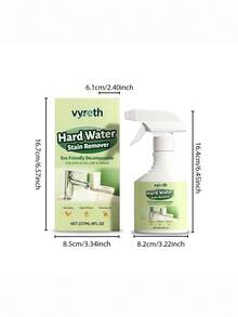 JAYSUING Quitamanchas de agua dura, agente de limpieza multiusos para ventanas, azulejos, residuos de jabón, sarro - Líquido - Ver 3