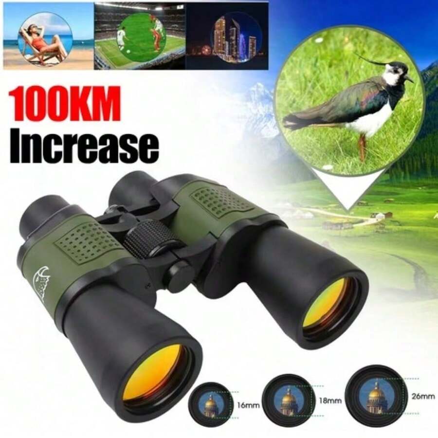 10000M 100X100 Day/Night HD Hunting Binoculars Waterproof Telescopes Coordinates - A - View 1