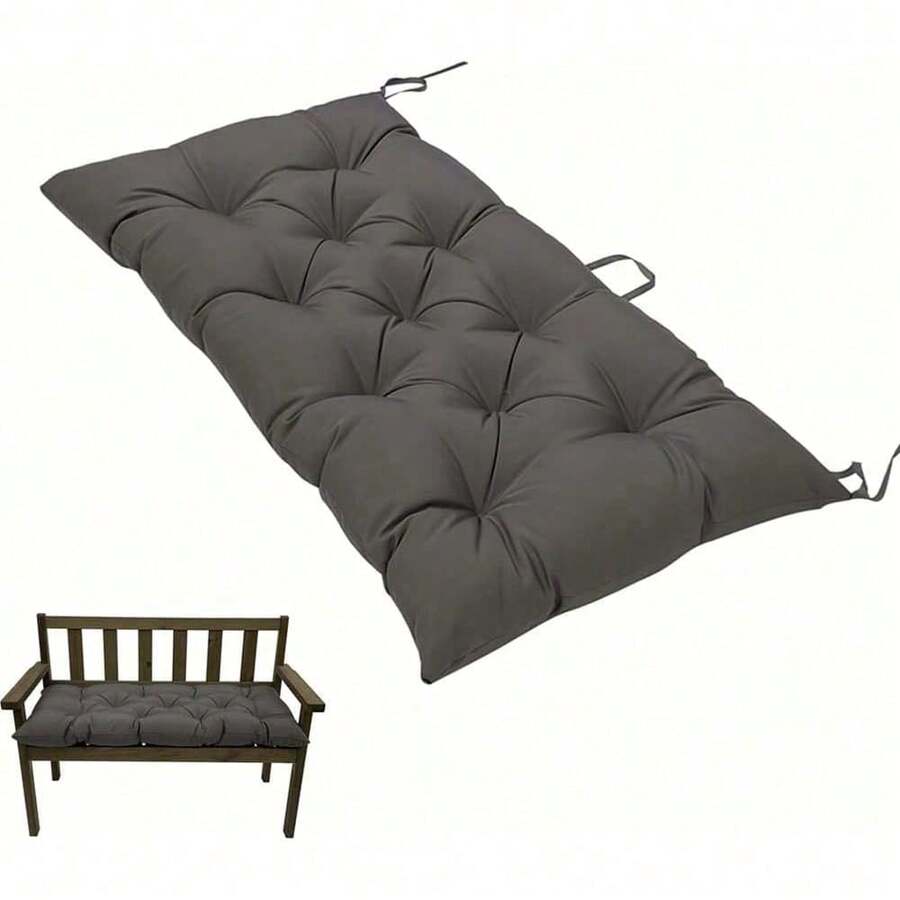 Indoor/Outdoor Bench Cushion,Waterproof Swing Seat Cushion,Outdoor Chair Cuhion,For Lounger Garden Furniture Patio Loveseat (47.2'' X 19.7'') - 深灰色 - 查看 1