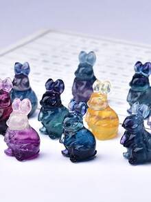 CUPIDCRYSTAL Conejo tallado en cristal natural, un regalo de cristal perfecto, regalo de Pascua, conejo de Pascua, cristal y piedra, cristal curativo para decoración del hogar - Más colores - Ver 5
