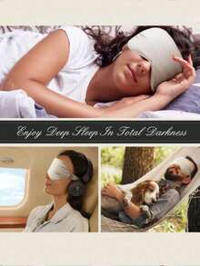 1pc/3pcs/5pcs/10pcs Black, Champagne, Gray, Pink, Green, Blue, Dark Green Breathable Double-Sided Silk-Like Sleep Eye Mask, Relieve Eye Fatigue, Suitable For Girls Nap, Blackout Eye Mask, Non-Binding - A - View 10