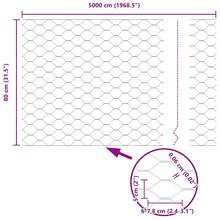 vidaXL Sechseckzaun Silber 0,8 X 50 M Verzinkter Stahl - A - Xem 9