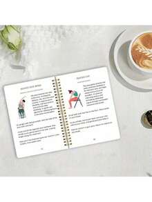 30 Day Chair Yoga Challenge: A Weight Loss Guide And Exercise Plan Suitable For Both Seniors And Beginners -10 Minutes Of Daily Exercise, Illustrated Chair Yoga Poses, Spiral Bound Fitness Notebook, For Home/Office Use, Exercise Manual With Progress Tracking - màu xanh lá - Xem 3