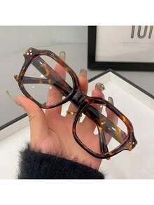 一副复古椭圆形时尚无度数眼镜，适用于电脑、手机、游戏、电视和日常使用。 - 彩色 - 查看 8