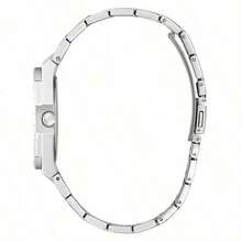 Guess Desire 时尚石英女表，现代设计，蓝色圆形表盘，不锈钢银色表带，适合女性日常商务及派对佩戴，生日及周年纪念礼物之选，镶嵌水晶的时尚表壳，GW0770L1 - 藍色 - 查看 2