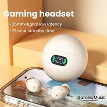 迷你无线蓝牙5.4耳机，带LED数字显示屏，降噪高保真立体声 - 彩色 - 查看 12