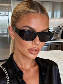 1 retro rechteckige, schlichte Modebrillen, geeignet für Straßenmode, Reisen, Urlaub, Sport, Autofahren, Festivals, Strand, EDM, Ausflüge, Sommerzubehör, Familienausflüge, elegante Kleidung, Urlaubsstimmung, Sport, Partys, Outdoor-Aktivitäten, Straßenmode, Angeln, Feiertage, Urlaub - Schwarz - Übersicht 1