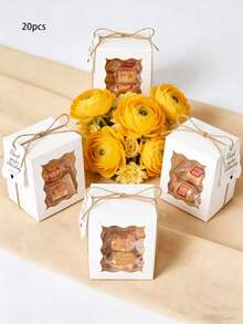 20pcs/Pack Gift Boxes With Display Window, Hexagon Paper Boxes With Lids, Suitable For Gifts, Crafts, Cakes, Candies, Wedding Party, Birthday Boxes For Various Festivals And Occasions - Multicolor - View 9