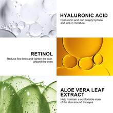 视黄醇和玻尿酸滚珠眼部凝胶 | 360° 舒缓按摩眼周肌肤 | 针对细纹和肌肤松弛 | 轻盈不油腻质地 - Retinol - 查看 2