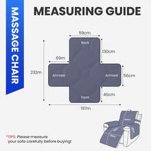 YSTYLE 1-Seater Reclining Relaxing Armchair Cover, 100% Waterproof Armchair Cover, Elasticated Armchair Cover, Reclining Sofa Cover - Dusty Blue - View 7