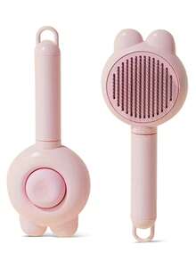 宠物梳毛刷 - 适用于猫、狗和兔子 - 密齿跳蚤梳，符合人体工学的手柄，无需用电，分叉刷头有效去除毛发并温和清洁，宠物美容用品，易于使用的宠物产品，宠物用品，适合猫主人 - 彩色 - 查看 11