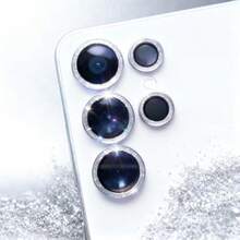 Miếng dán bảo vệ ống kính camera lấp lánh với vòng kim loại riêng biệt, kính cường lực, tương thích với Samsung Galaxy S26 Ultra/S26 Plus/S26/S25 Plus/S25 FE/S25 Ultra/S24 Ultra/S23/S22 và Galaxy A05S/A06/A14/A15/A16/A24/A25/A34/A35/A54/A55. Thích hợp sử dụng hàng ngày, văn phòng, nhà. Miếng dán bảo vệ camera điện thoại lấp lánh, chống nước, chống sốc, chống rơi, chống trầy xước. - màu đen - Xem 8