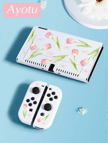 Ayotu 1 ốp bảo vệ TPU trong suốt siêu mỏng họa tiết hoa tulip hồng, phù hợp với Switch OLED/Switch/Switch Lite/New Switch 2 (2025) - Hỗ trợ thiết kế đế cắm, không cần tháo rời, chống rơi và chống bụi, nhiều màu sắc để lựa chọn. - Nhiều màu - Xem 23