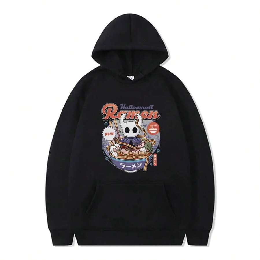 Hot Game Hollow Knight Ramen Graphic Hoodie Men Women Casual Oversized Hooded Sweatshirt Male Fashio - Đen 1 - Xem 1