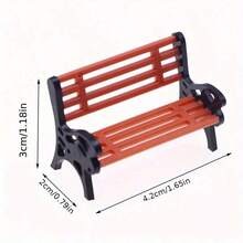 1 chiếc ghế công viên mini, mô hình ghế cảnh quan tự làm thủ công, trang trí sân vườn, phụ kiện nhà búp bê thu nhỏ sáng tạo, phù hợp cho thanh thiếu niên. - Nhiều màu - Xem 2