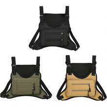 Bolsa De Chaleco Para Correr Frontal Con Bolsas Teléfono Y Almacenamiento Entrenamiento Ciclismo Bolsa De Pecho Deportiva Resistente Agua Hombres Chaleco Táctico Con Correa - C - Ver 3